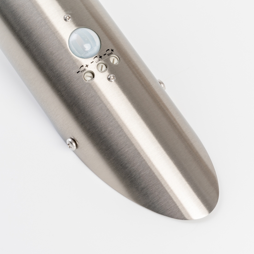 BRILAGI - Lampada da parete per esterni con sensore ELIA 1xE27/20W/230V IP44, cromo satinato