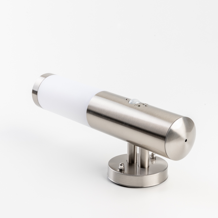 BRILAGI - Lampada da parete per esterni con sensore ELIA 1xE27/20W/230V IP44 cromo opaco