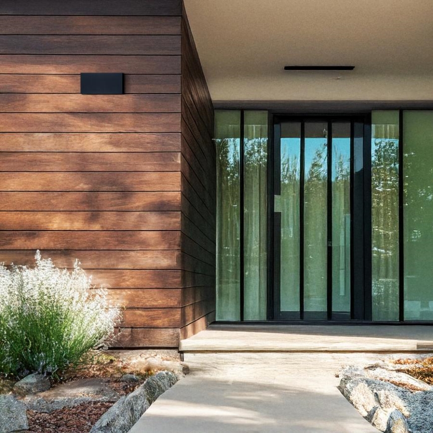 Brilagi - Lampada da parete per esterni DOUBLE CUBE LED, 12W/230V, nera, IP65