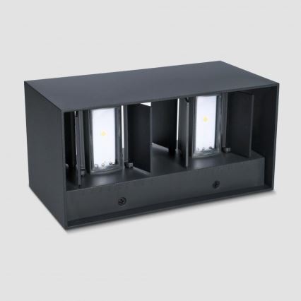 Brilagi - Lampada da parete per esterni DOUBLE CUBE LED, 12W/230V, nera, IP65