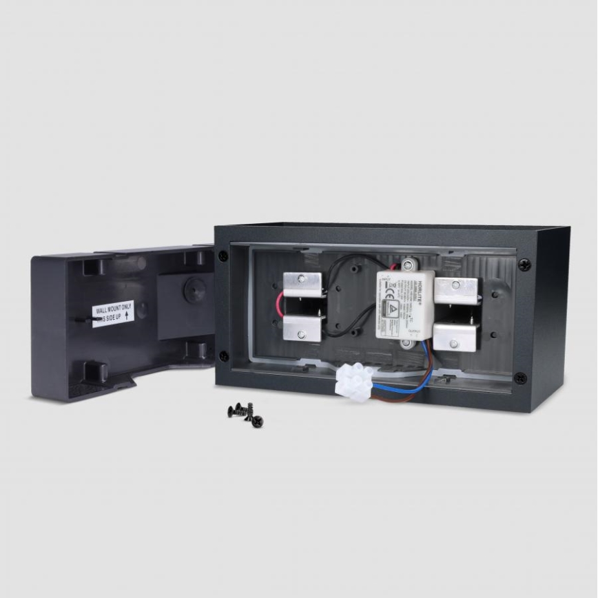 Brilagi - Lampada da parete per esterni DOUBLE CUBE LED, 12W/230V, nera, IP65