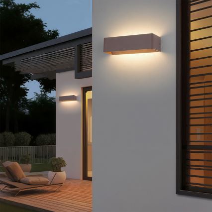 Brilagi - Lampada da parete per esterni LED DONNANI/12W/230V 30 cm marrone IP44