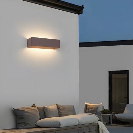 Brilagi - Lampada da parete per esterni LED DONNANI/12W/230V 30 cm marrone IP44
