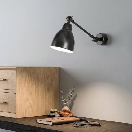 Brilagi - Lampada da parete QUILL 1xE27/40W/230V 40 cm nera