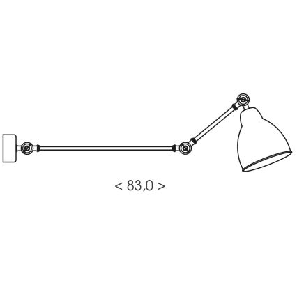 Brilagi - Lampada da parete QUILL 1xE27/40W/230V 83 cm nera