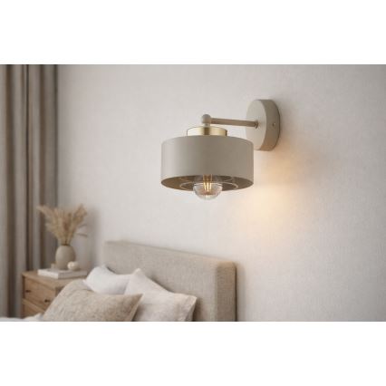 Brilagi - Lampada da parete SPRING 1xE27/60W/230V beige/oro