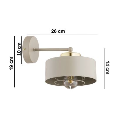 Brilagi - Lampada da parete SPRING 1xE27/60W/230V beige/oro