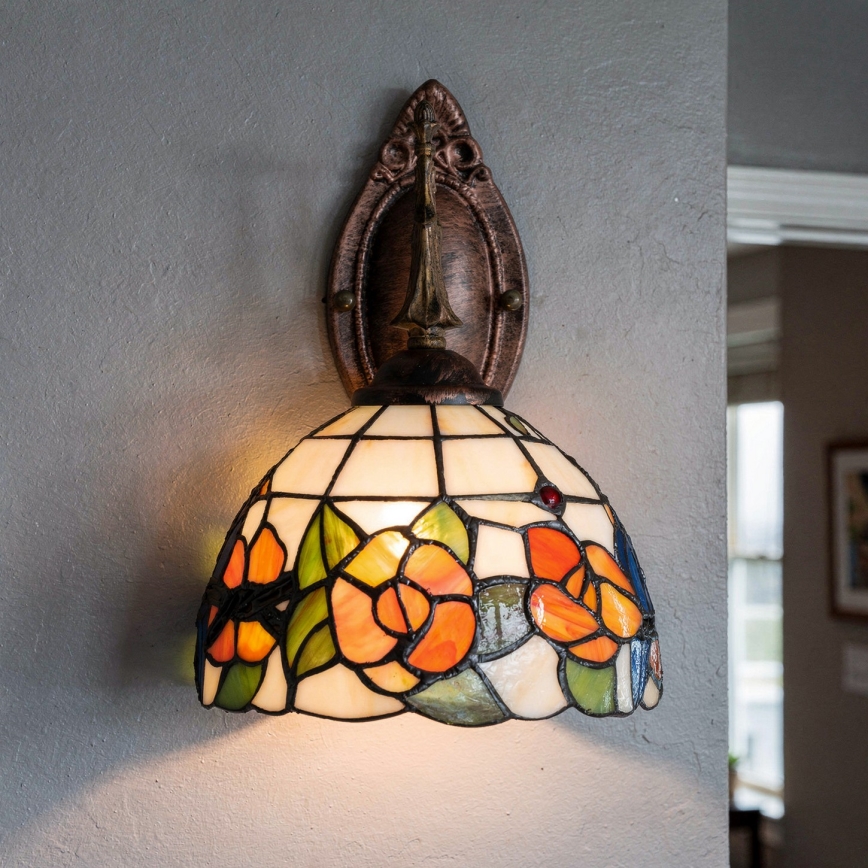 Brilagi - lampada da parete Tiffany in vetro colorato JUNGLE 1xE14/40W/230V