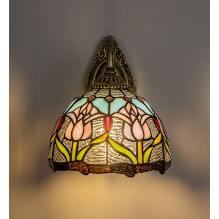 Brilagi - Lampada da parete Tiffany in vetro colorato LORAS 1xE27/40W/230V