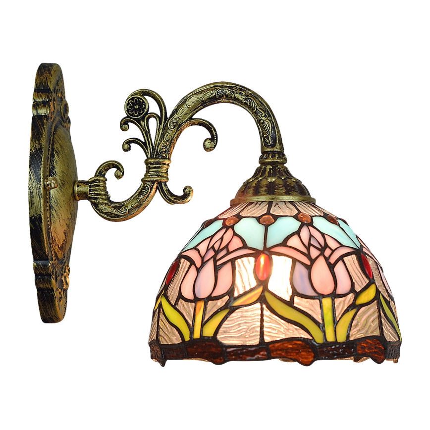 Brilagi - Lampada da parete Tiffany in vetro colorato LORAS 1xE27/40W/230V