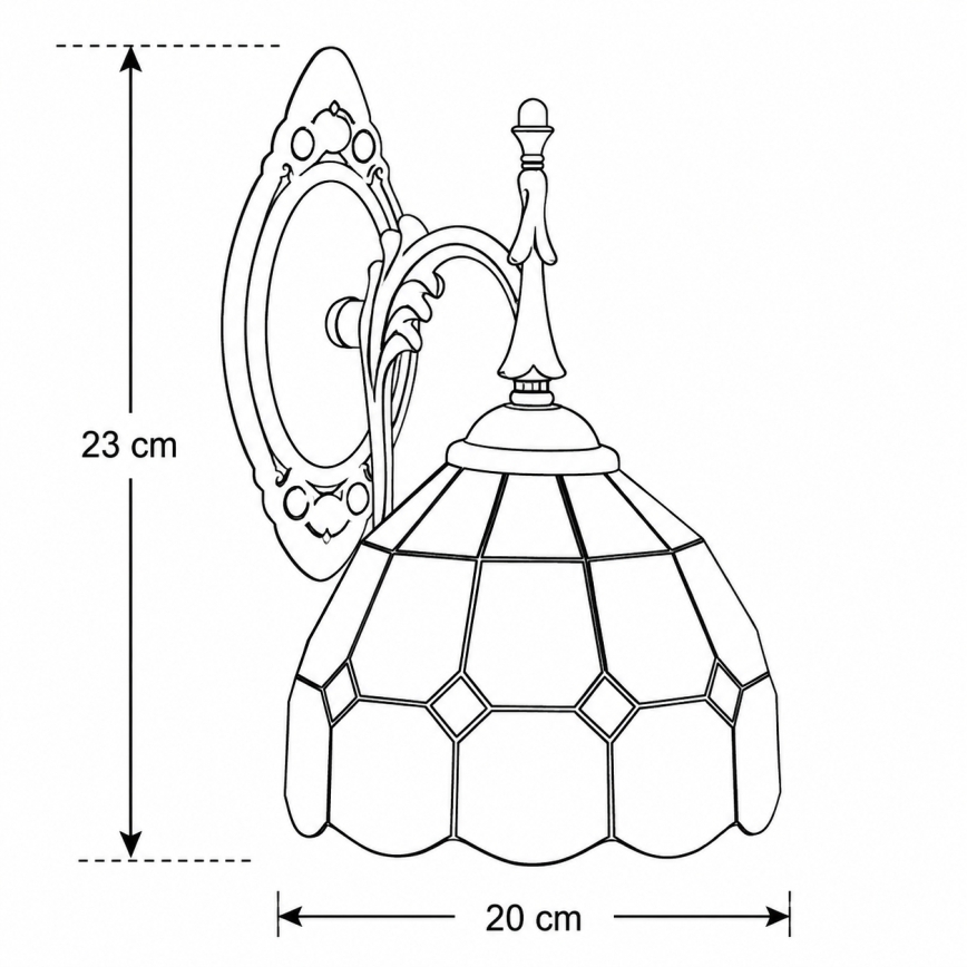 Brilagi - Lampada da parete Tiffany in vetro colorato SIENNA 1xE14/40W/230V