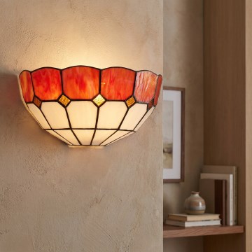 Brilagi - Lampada da parete Tiffany in vetro SIENNA 1xE14/40W/230V
