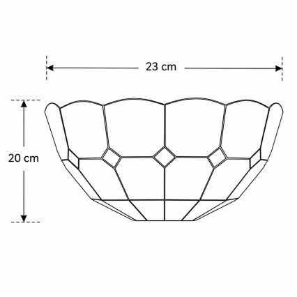 Brilagi - Lampada da parete Tiffany in vetro SIENNA 1xE14/40W/230V