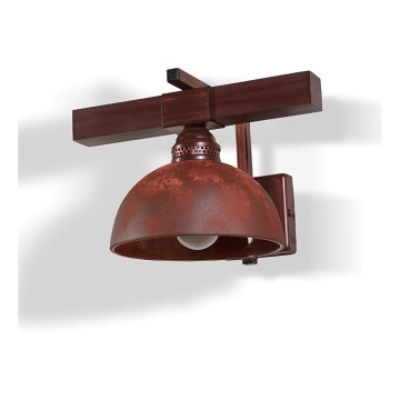 BRILAGI - Lampada da parete VIRIONI 1xE27/60W/230V rame/patina