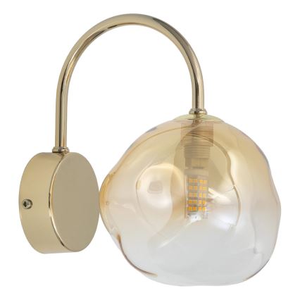 Brilagi - Lampada da parete VULCANO 1xG9/8W/230V dorata/beige fumé