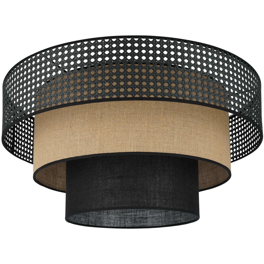 Brilagi - Lampada da soffitto DAKOTA LUNETA 1xE27/15W/230V diam. 45 cm nero/rattan