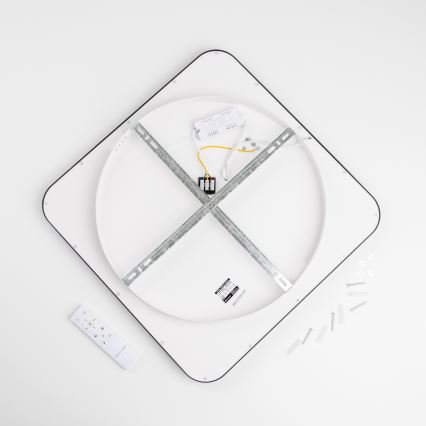 Brilagi - Plafoniera LED dimmerabile FALCON SLIM LED/50W/230V 3000–6500K 50x50 cm nera + telecomando
