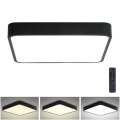 Brilagi - Lampada da soffitto dimmerabile a LED POOL SQUARE LED/36W/230V 3000-6000K 40x40 cm nero + telecomando