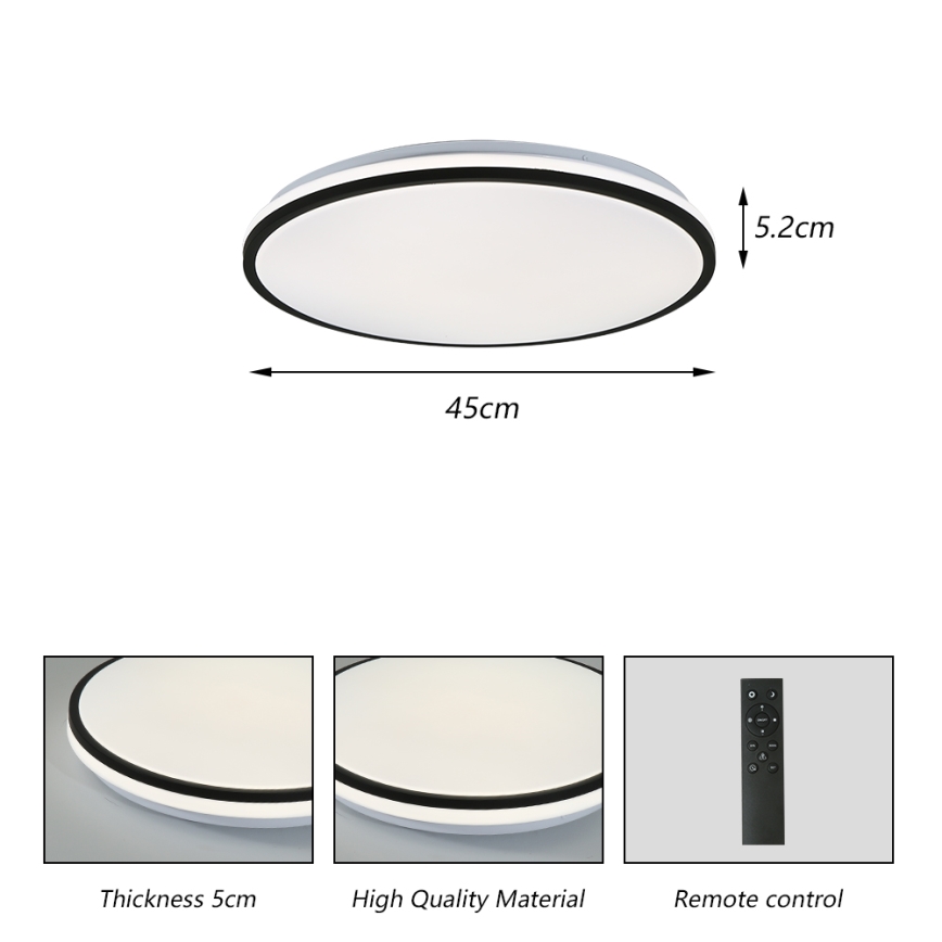 Brilagi - Plafoniera LED dimmerabile SMART LED/36W/230V Ø 48 cm 3000-6000K Wi-Fi Tuya Beacon + telecomando