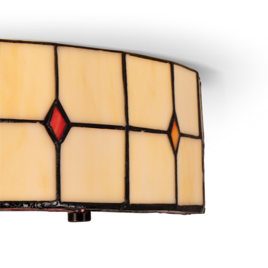 Brilagi - Lampada da soffitto in stile Tiffany SUNFLOWER, in vetro colorato, 3xE27/60W/230V, Ø 40 cm