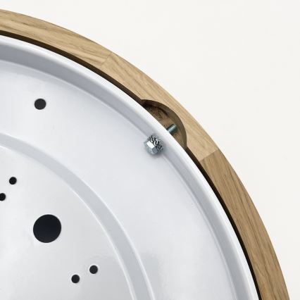 Brilagi - Plafoniera LED CARVALHO MODERN SLIM 2xE27/60W/230V Ø 37,5 cm rovere