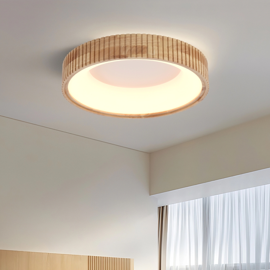Brilagi - Plafoniera LED FALCON WOOD MODERN LED/30W/230V 3000/4000/6000K diam. 45 cm legno