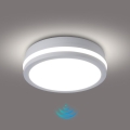 Brilagi - Lampada da soffitto LED per esterni con sensore BENE LED/18W/230V Ø 21,5 cm bianca IP54