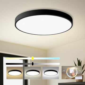 Brilagi - Lampada da soffitto POOL LED/100W/230V 3000/4500/6000K Ø 80 cm nera