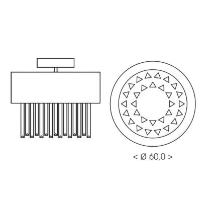 BRILAGI - Lampada da soffitto VERVE 6xE14/40W/230V diam. 60 cm dorata