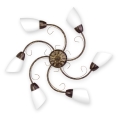 BRILAGI - Lampada da soffitto VINE 6xE27/40W/230V Ø 75 cm patina/ottone