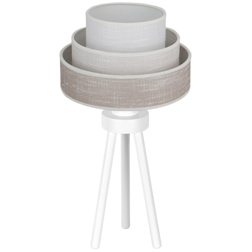 Brilagi - Lampada da tavolo ALASKA LUNETA 1xE27/15W/230V grigio/color crema