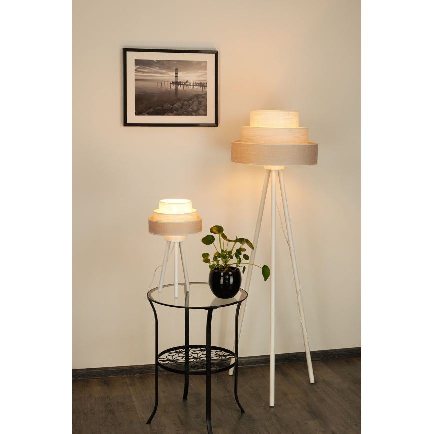 Brilagi - Lampada da tavolo ALASKA LUNETA 1xE27/15W/230V grigio/color crema