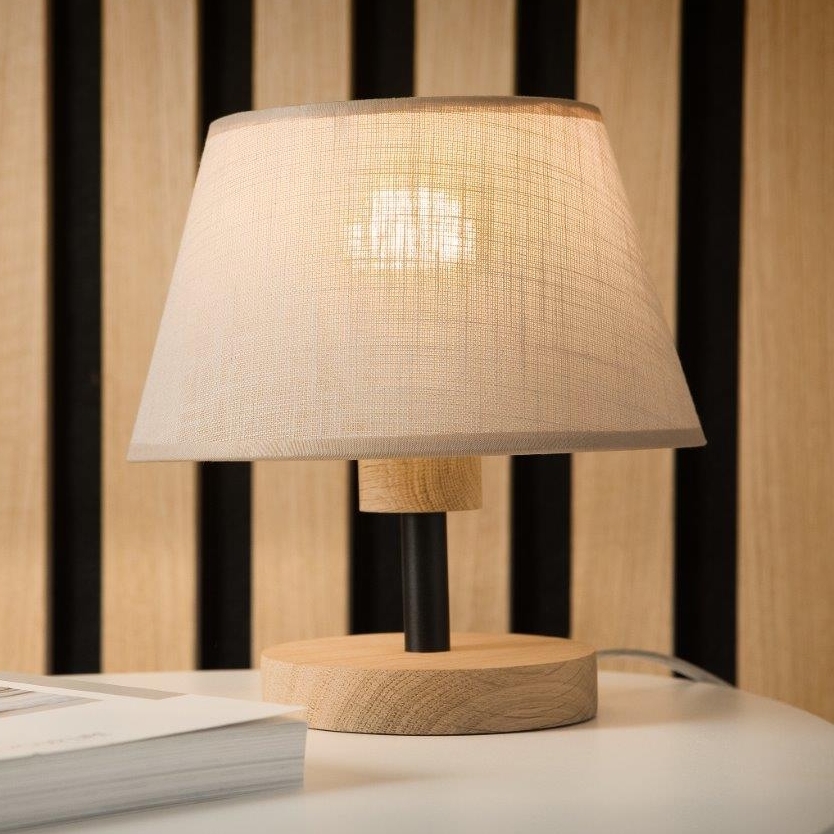 Brilagi - Lampada da tavolo ANTHONY 1xE27/60W/230V quercia/beige