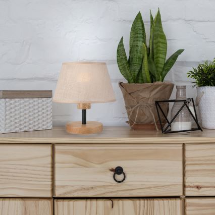 Brilagi - Lampada da tavolo ANTHONY 1xE27/60W/230V quercia/beige