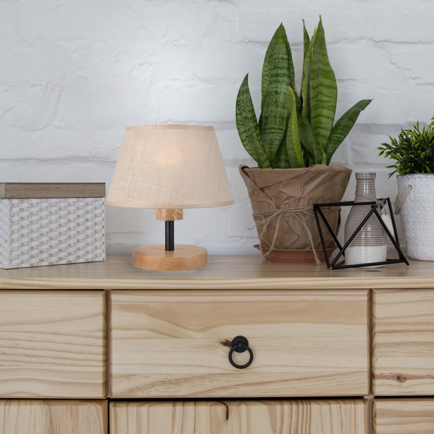Brilagi - Lampada da tavolo ANTHONY 1xE27/60W/230V quercia/beige