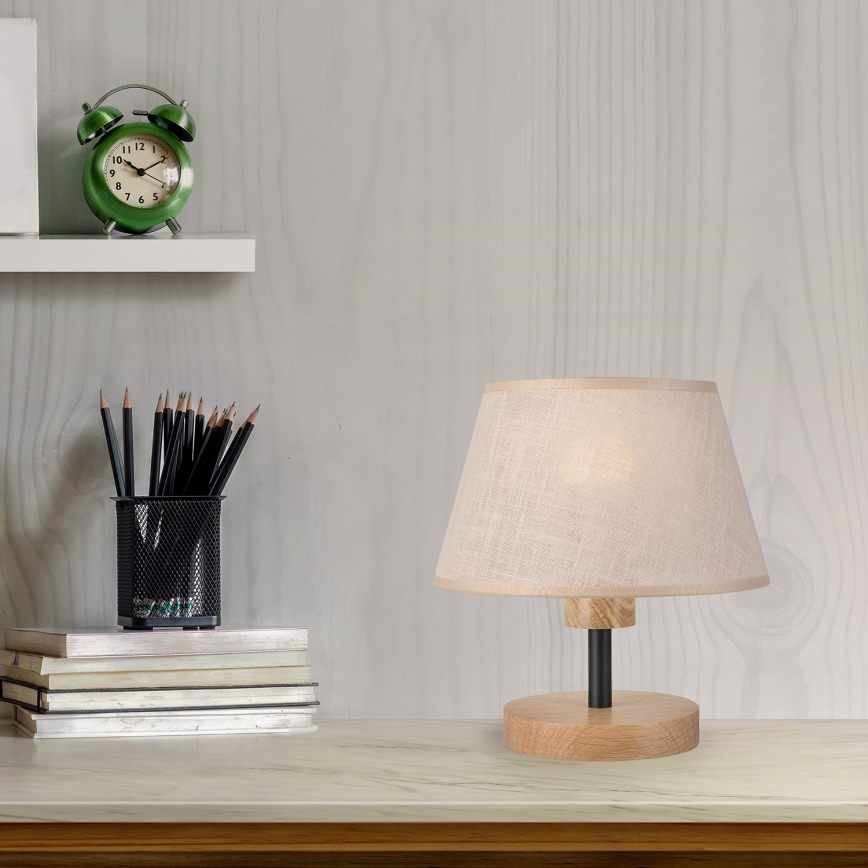 Brilagi - Lampada da tavolo ANTHONY 1xE27/60W/230V quercia/beige