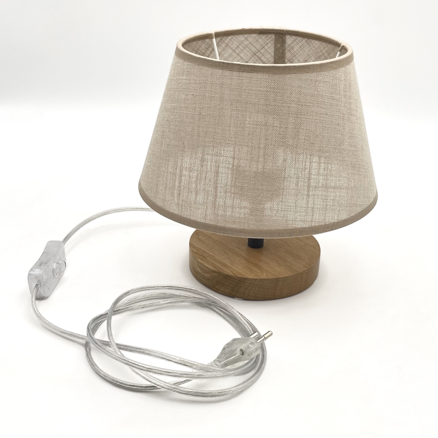 Brilagi - Lampada da tavolo ANTHONY 1xE27/60W/230V quercia/beige