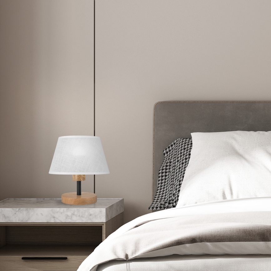 Brilagi - Lampada da tavolo ANTHONY 1xE27/60W/230V quercia/bianco