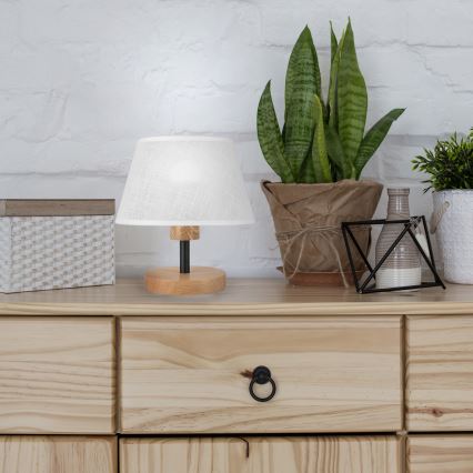 Brilagi - Lampada da tavolo ANTHONY 1xE27/60W/230V quercia/bianco
