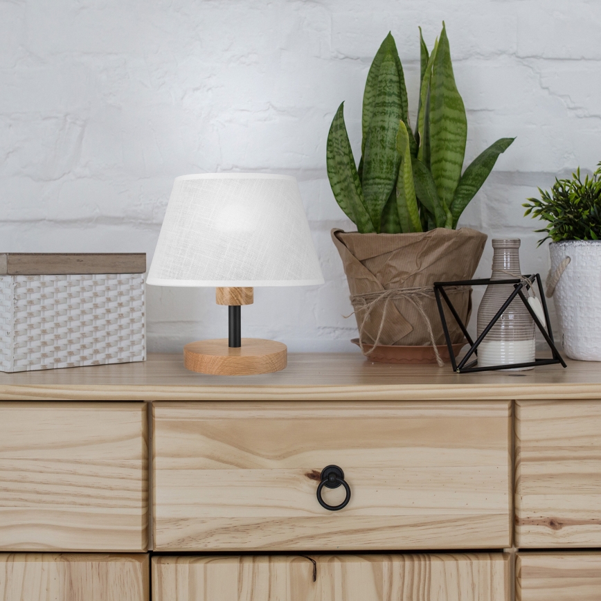 Brilagi - Lampada da tavolo ANTHONY 1xE27/60W/230V quercia/bianco