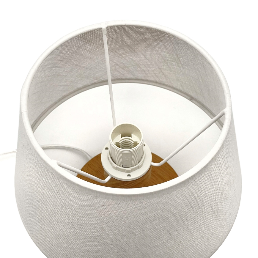 Brilagi - Lampada da tavolo ANTHONY 1xE27/60W/230V quercia/bianco