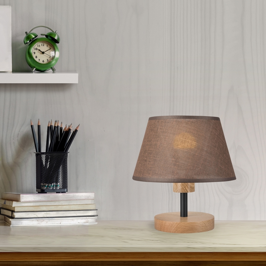 Brilagi - Lampada da tavolo ANTHONY 1xE27/60W/230V quercia/marrone