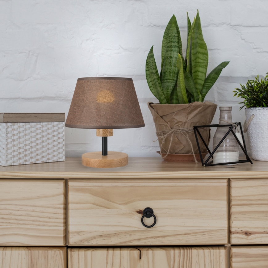 Brilagi - Lampada da tavolo ANTHONY 1xE27/60W/230V quercia/marrone