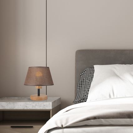 Brilagi - Lampada da tavolo ANTHONY 1xE27/60W/230V quercia/marrone