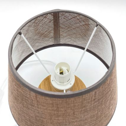 Brilagi - Lampada da tavolo ANTHONY 1xE27/60W/230V quercia/marrone