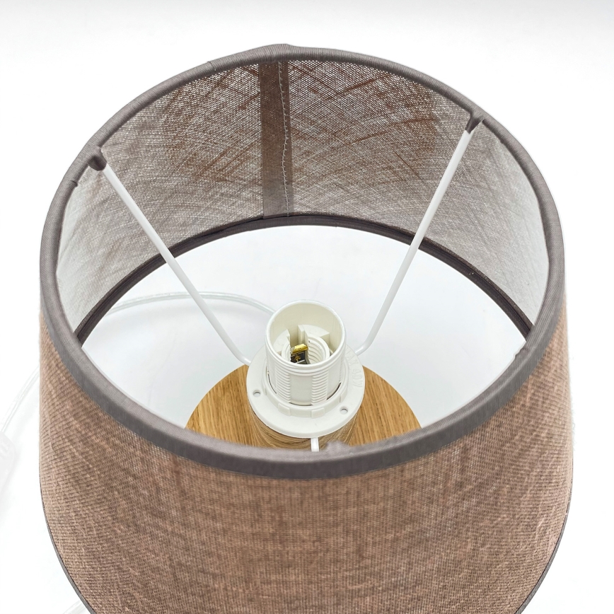 Brilagi - Lampada da tavolo ANTHONY 1xE27/60W/230V quercia/marrone