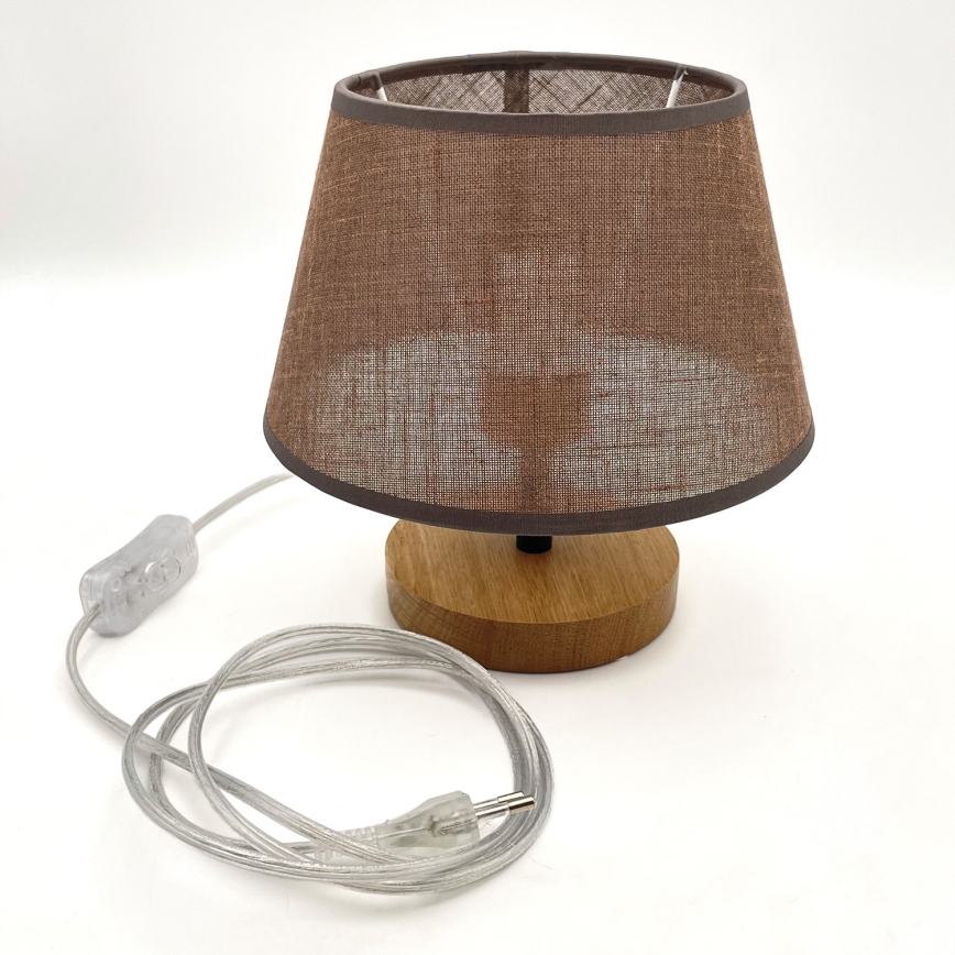 Brilagi - Lampada da tavolo ANTHONY 1xE27/60W/230V quercia/marrone