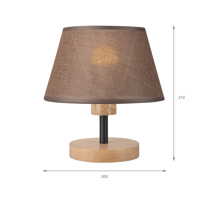Brilagi - Lampada da tavolo ANTHONY 1xE27/60W/230V quercia/marrone