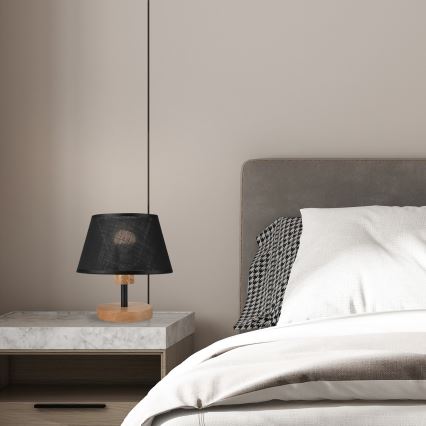 Brilagi - Lampada da tavolo ANTHONY 1xE27/60W/230V quercia/nero