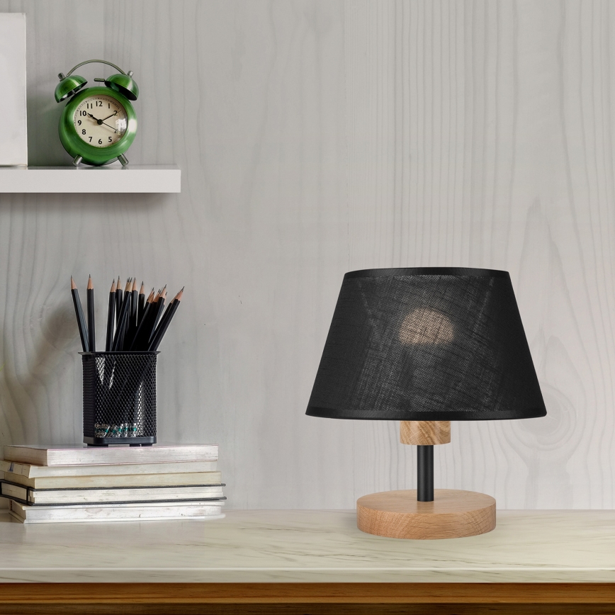 Brilagi - Lampada da tavolo ANTHONY 1xE27/60W/230V quercia/nero